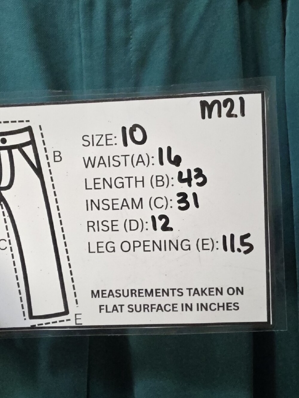A New Day Teal Wide-Leg Pleated Pants – Size 10 - Picture 7 of 7